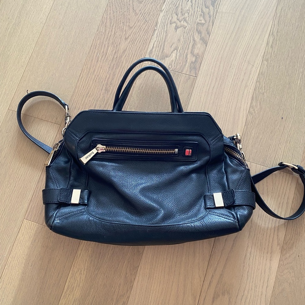 Botkier Black Designer Leather Shoulder Bag